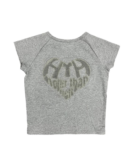 Glitter Heart Logo Cropped Tee（Tシャツ/カットソー）｜HTH