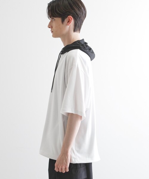 tk.TAKEO KIKUCHI(ティーケータケオキクチ)の「◆ドルマンジップパーカ(パーカー・メンズ・ブラック/ホワイト系5/ブラック系4/ライトグレー・02/03)」の14枚目の写真