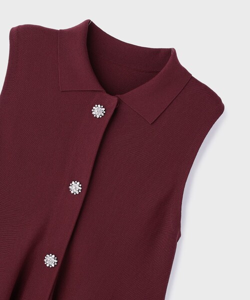 GRACE CONTINENTAL（グレースコンチネンタル）の「ビジューニットベスト（ベスト・レディース・ブラック/ボルドー・38/36）」の21枚目の写真