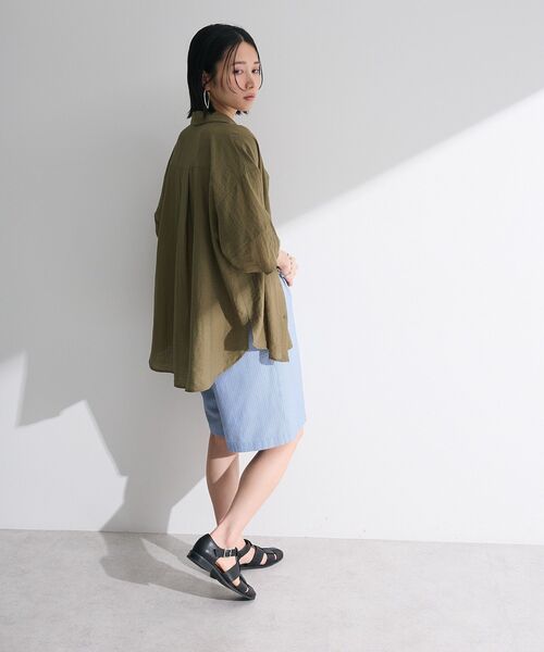 ELENCARE DUE（エレンカーレデュエ）の「・ELENCARE DUEシアーボリュームスリーブシャツ（シャツ/ブラウス・レディース・ブラック/カーキ/チャコールグレー/ベージュ・FREE）」の17枚目の写真