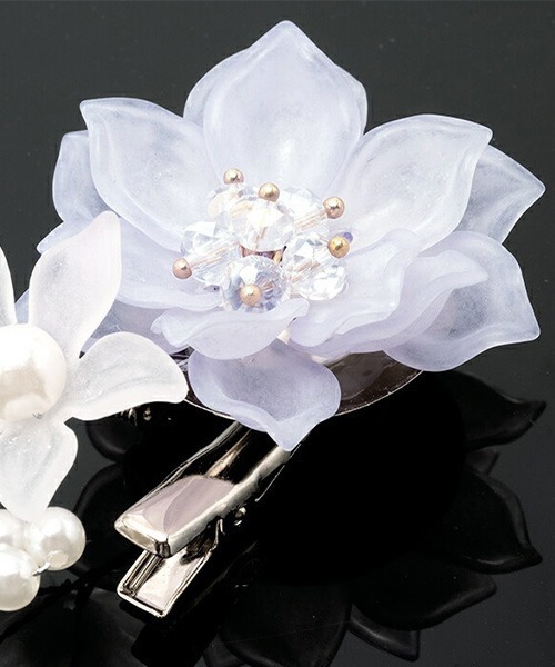 SOUBIEN(ソウビエン)の「flower髪飾り(和装小物・レディース・ホワイト系/ブルーグリーン/イエロー/オレンジ/コーラルピンク/ライトグリーン/パープル系/ライトピンク・FREE)」の20枚目の写真