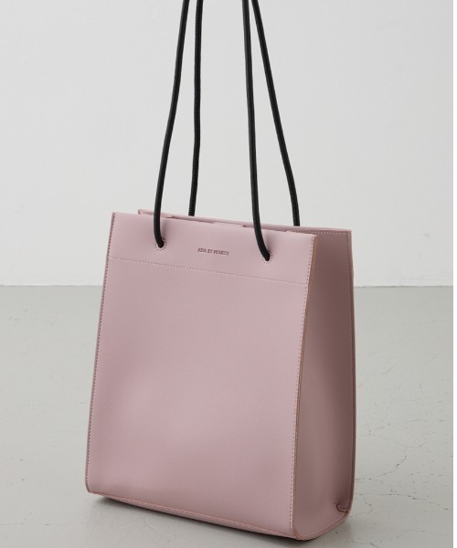 AZUL by moussy（アズールバイマウジー）の「ナローハンドルショッパーバッグ（トートバッグ・レディース・シルバー/ブラック/ブラウン系その他/ピンク・FREE）」の3枚目の写真