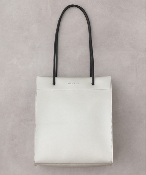 AZUL by moussy（アズールバイマウジー）の「ナローハンドルショッパーバッグ（トートバッグ・レディース・シルバー/ブラック/ブラウン系その他/ピンク・FREE）」の4枚目の写真