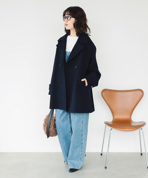 B:MING by BEAMS(ビーミングバイビームス)の「オーバー ピーコート(ピーコート・レディース・ネイビー/カーキ・MEDIUM/SMALL)」の15枚目の写真