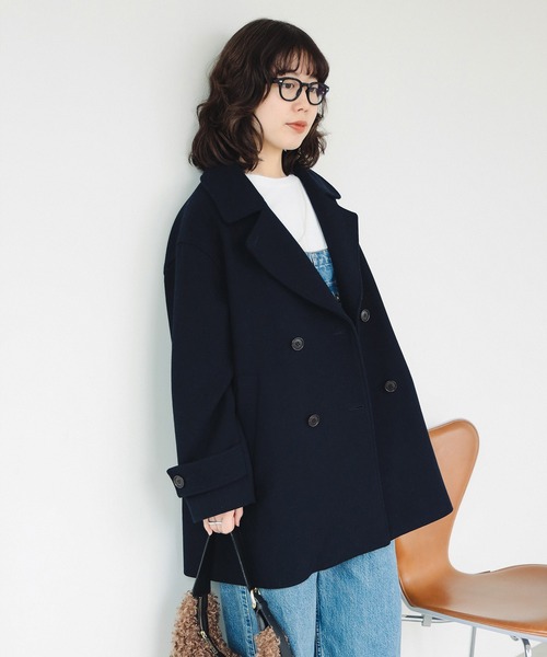 BEAMS ネイビー ピーコート 美品】Sealup BEAMS F別注 ロング