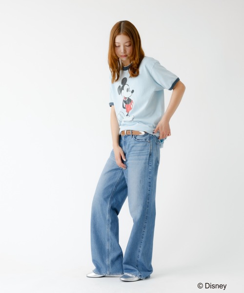 Johnbull(ジョンブル)の「追加【JOHNBULL/ジョンブル】MICKEY MOUSE / ミッキーマウス / プリントTシャツ / リンガーTシャツ / 半袖【WEB限定】(Tシャツ/カットソー・レディース・ブルー/ネイビー・S)」の12枚目の写真