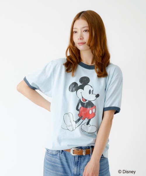 Johnbull(ジョンブル)の「追加【JOHNBULL/ジョンブル】MICKEY MOUSE / ミッキーマウス / プリントTシャツ / リンガーTシャツ / 半袖【WEB限定】(Tシャツ/カットソー・レディース・ブルー/ネイビー・S)」の11枚目の写真