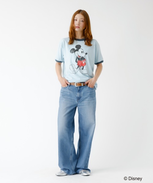 Johnbull(ジョンブル)の「追加【JOHNBULL/ジョンブル】MICKEY MOUSE / ミッキーマウス / プリントTシャツ / リンガーTシャツ / 半袖【WEB限定】(Tシャツ/カットソー・レディース・ブルー/ネイビー・S)」の10枚目の写真