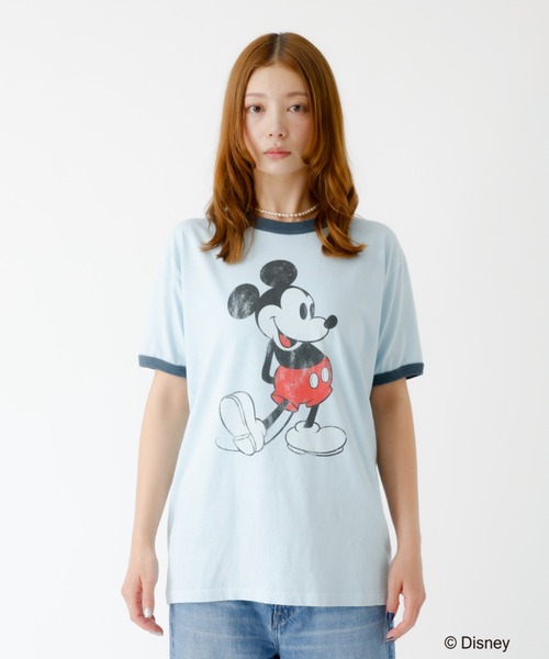 Johnbull(ジョンブル)の「追加【JOHNBULL/ジョンブル】MICKEY MOUSE / ミッキーマウス / プリントTシャツ / リンガーTシャツ / 半袖【WEB限定】(Tシャツ/カットソー・レディース・ブルー/ネイビー・S)」の21枚目の写真