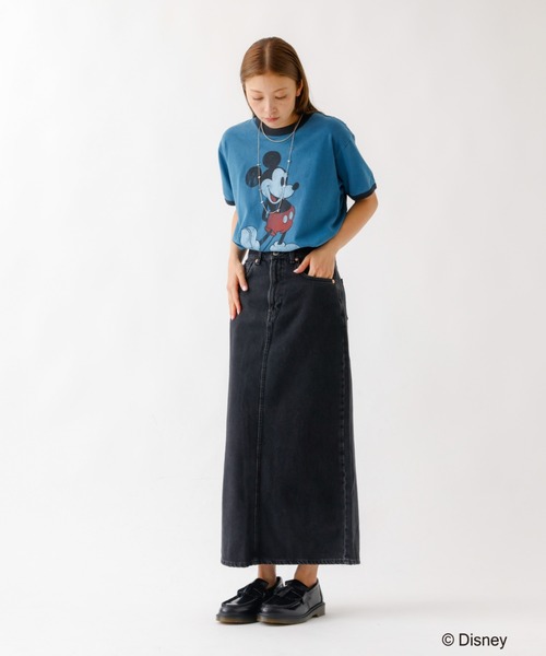 Johnbull(ジョンブル)の「追加【JOHNBULL/ジョンブル】MICKEY MOUSE / ミッキーマウス / プリントTシャツ / リンガーTシャツ / 半袖【WEB限定】(Tシャツ/カットソー・レディース・ブルー/ネイビー・S)」の6枚目の写真