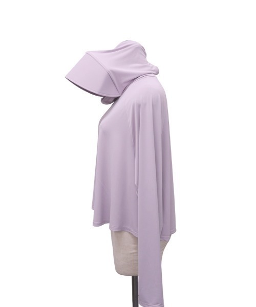 CLOTHY(クロシィ)の「【着る日焼け止め!暑い夏も、さらりとスマートに。】涼感クロップドフルジップパーカー(パーカー・レディース・グリーン/ピンク/パープル/ホワイト/ブラック・MEDIUM)」の9枚目の写真