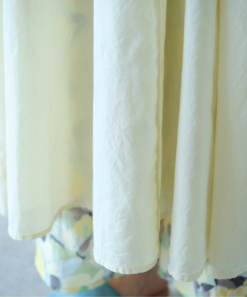 yuni（ユニ　）の「ハイツイストコットン gather collar ワンピース（ワンピース・レディース・イエロー/ブラック系その他・FREE）」の13枚目の写真