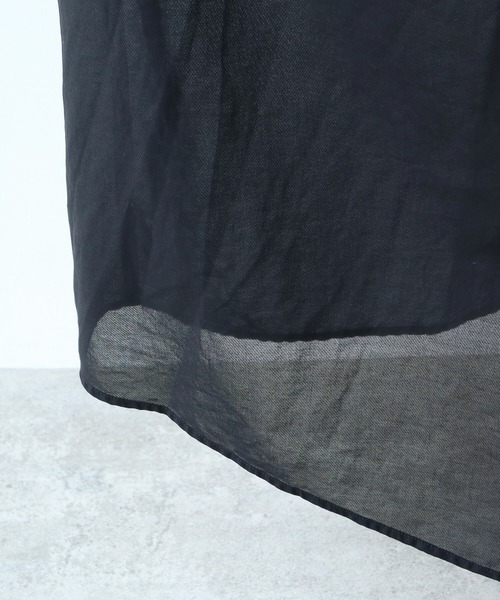 yuni（ユニ　）の「ハイツイストコットン gather collar ワンピース（ワンピース・レディース・イエロー/ブラック系その他・FREE）」の4枚目の写真