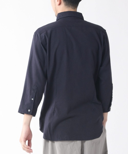 Relation(リレーション)の「リネン7分袖シャツ(シャツ/ブラウス・メンズ・ホワイト/ピンク/ベージュ/ネイビー/グレー/ブラック/カーキ/サックスブルー・SMALL/MEDIUM/LARGE/X-LARGE/XX-LARGE)」の19枚目の写真