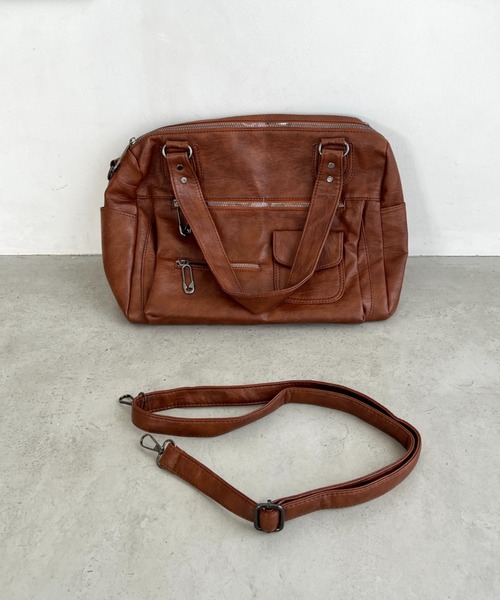 SOLLON.(ソルロン)の「アウトポケットヴィンテージバッグ(ショルダーバッグ・レディース・ブラック/ブラウン・FREE)」の5枚目の写真