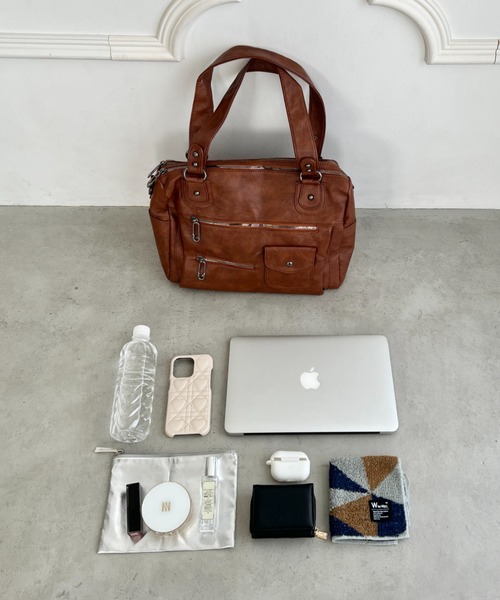 SOLLON.(ソルロン)の「アウトポケットヴィンテージバッグ(ショルダーバッグ・レディース・ブラック/ブラウン・FREE)」の4枚目の写真