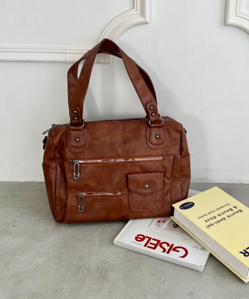 SOLLON.(ソルロン)の「アウトポケットヴィンテージバッグ(ショルダーバッグ・レディース・ブラック/ブラウン・FREE)」の12枚目の写真