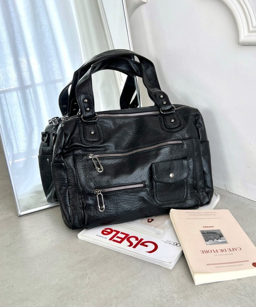 SOLLON.(ソルロン)の「アウトポケットヴィンテージバッグ(ショルダーバッグ・レディース・ブラック/ブラウン・FREE)」の6枚目の写真