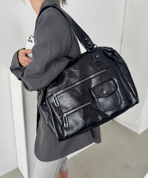 SOLLON.(ソルロン)の「アウトポケットヴィンテージバッグ(ショルダーバッグ・レディース・ブラック/ブラウン・FREE)」の8枚目の写真