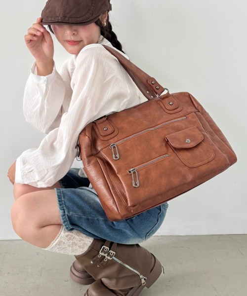 SOLLON.(ソルロン)の「アウトポケットヴィンテージバッグ(ショルダーバッグ・レディース・ブラック/ブラウン・FREE)」の15枚目の写真