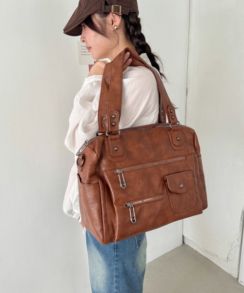 SOLLON.(ソルロン)の「アウトポケットヴィンテージバッグ(ショルダーバッグ・レディース・ブラック/ブラウン・FREE)」の16枚目の写真