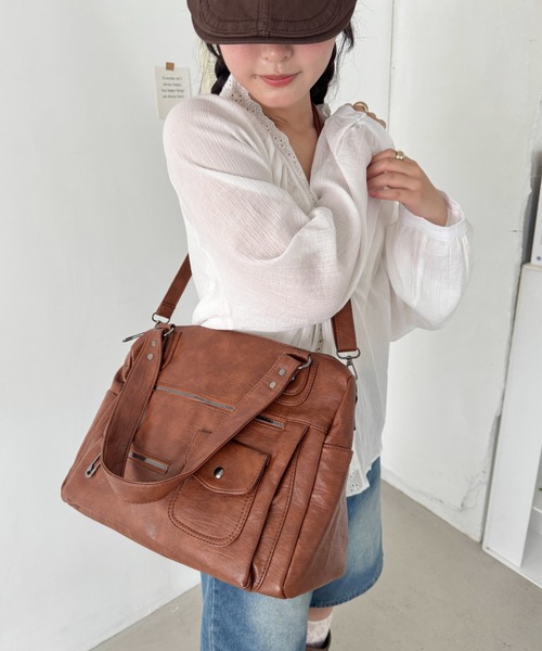 SOLLON.(ソルロン)の「アウトポケットヴィンテージバッグ(ショルダーバッグ・レディース・ブラック/ブラウン・FREE)」の19枚目の写真