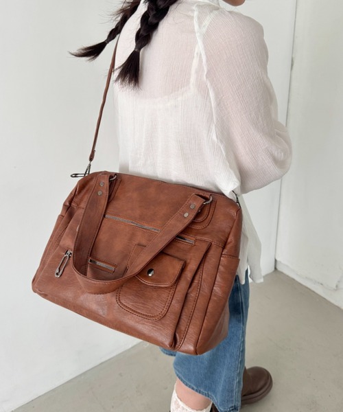 SOLLON.(ソルロン)の「アウトポケットヴィンテージバッグ(ショルダーバッグ・レディース・ブラック/ブラウン・FREE)」の17枚目の写真