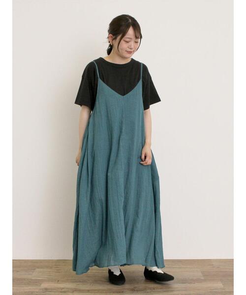 Samansa Mos2（サマンサ モスモス）の「【オーガニックコットン】ロゴ刺繍Tシャツ（Tシャツ/カットソー・レディース・ブルー/オフホワイト/ブラック/キナリ・F）」の20枚目の写真