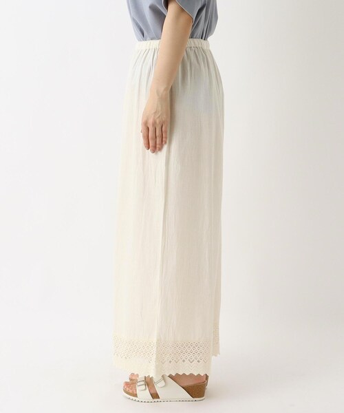 one'sterrace(ワンズテラス)の「綿麻レーヨン ロングレース 切替ペチパンツ(その他パンツ・レディース・ブラック系8/グレー系4/ピンク系9/アイボリー系8・02)」の6枚目の写真