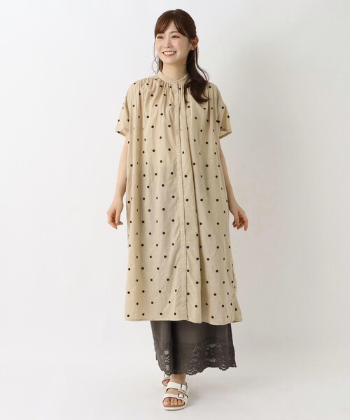one'sterrace(ワンズテラス)の「綿麻レーヨン ロングレース 切替ペチパンツ(その他パンツ・レディース・ブラック系8/グレー系4/ピンク系9/アイボリー系8・02)」の12枚目の写真