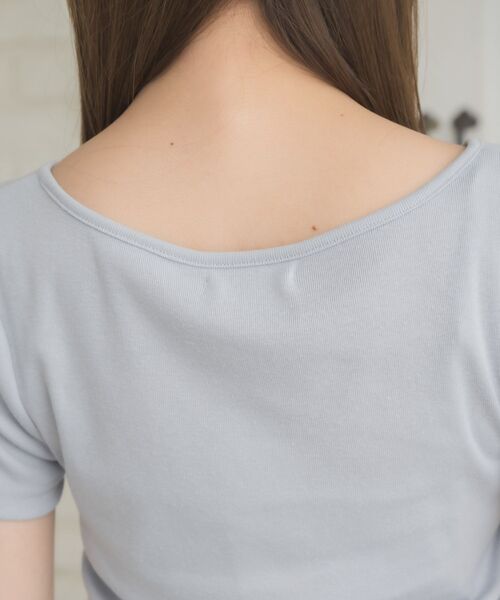 ems excite(エムズエキサイト)の「レイヤード風ドロストTEE(Tシャツ/カットソー・レディース・ピンク/ブルー/オフホワイト・FREE)」の9枚目の写真