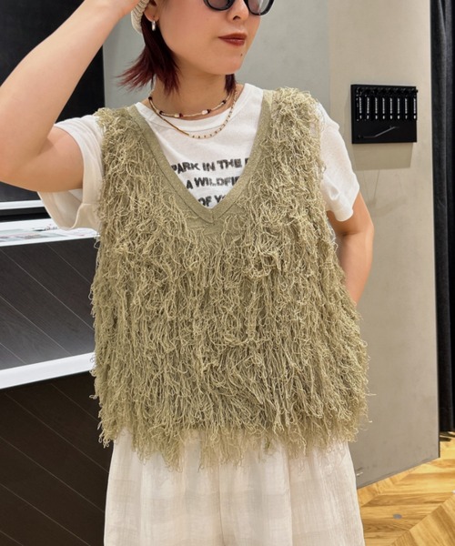今季新作JEANASIS ループフリンジヤーンNSベスト 楽天市場】【SALE／10%OFF】ループフリンジヤーンNS JEANASIS