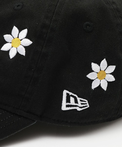 Supreme flower刺繍 ブラックキャップ NEW ERA/ニューエラ】別注/9TWENTY フラワー刺繍キャップ