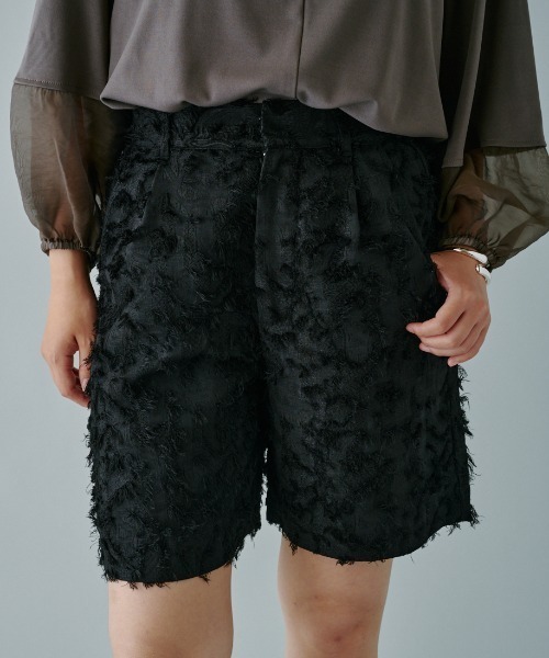 terrace(テラス)の「フリンジジャカードショートパンツ(その他パンツ・レディース・オールドローズ系/アイボリー/ブラック・MEDIUM)」の3枚目の写真