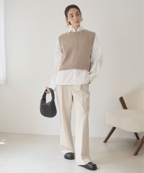 ANGIE（アンジー）の「バックオープン ニット ベスト（ベスト・レディース・チャコール/ベージュ/ブラウン・FREE）」の13枚目の写真