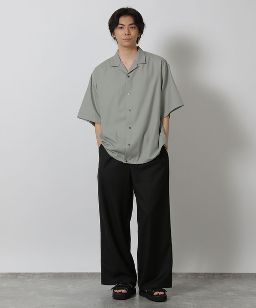 LAKOLE（ラコレ）の「裾ドロスト半袖シャツ / 571777（シャツ/ブラウス・メンズ・グレー/ホワイト/ブラウン/ライトグリーン・MEDIUM/LARGE）」の18枚目の写真