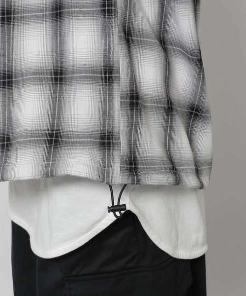 LAKOLE（ラコレ）の「裾ドロスト半袖シャツ / 571777（シャツ/ブラウス・メンズ・グレー/ホワイト/ブラウン/ライトグリーン・MEDIUM/LARGE）」の10枚目の写真