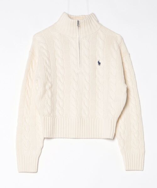 【新品未使用】 現行 RALPH LAUREN ハーフジップ ニット カシミヤ 新品未使用】 現行 RALPH LAUREN ハーフジップ ニット カシミヤ