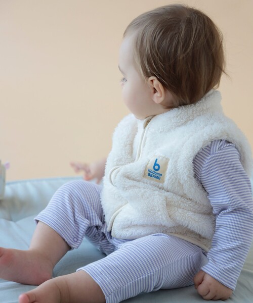 こども ビームス（コドモビームス）の「ジップ ボア ベスト 2025FW（70～110cm）（ベスト・キッズ・ホワイト系その他5/ブラウン系その他4・70/80/90t/100/110）」の3枚目の写真