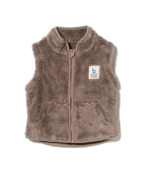 こども ビームス（コドモビームス）の「ジップ ボア ベスト 2025FW（70～110cm）（ベスト・キッズ・ホワイト系その他5/ブラウン系その他4・70/80/90t/100/110）」の10枚目の写真