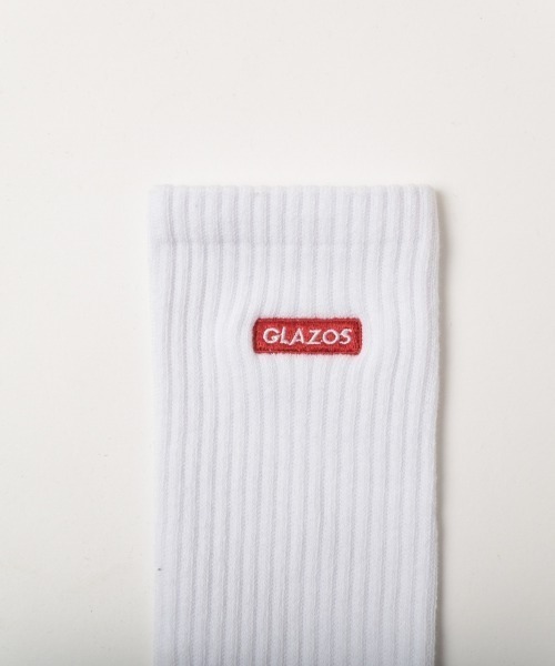 GLAZOS(グラソス)の「【大人向けサイズあり】クルー丈BOXロゴ刺繍ソックス3足セット(ソックス/靴下・キッズ・カラフル/ブラック・25-27CM/22-24cm)」の4枚目の写真