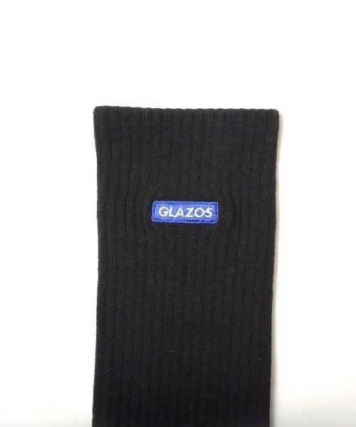 GLAZOS(グラソス)の「【大人向けサイズあり】クルー丈BOXロゴ刺繍ソックス3足セット(ソックス/靴下・キッズ・カラフル/ブラック・25-27CM/22-24cm)」の6枚目の写真