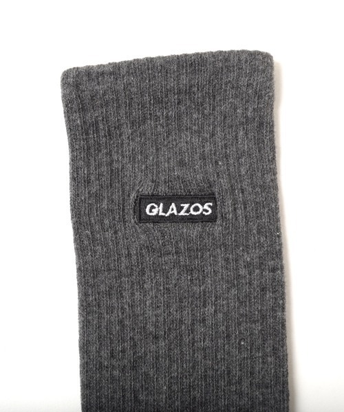 GLAZOS(グラソス)の「【大人向けサイズあり】クルー丈BOXロゴ刺繍ソックス3足セット(ソックス/靴下・キッズ・カラフル/ブラック・25-27CM/22-24cm)」の8枚目の写真