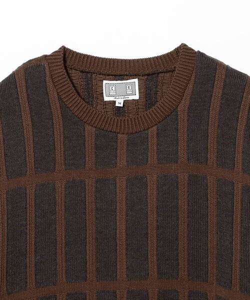 C.E(シーイー)の「C.E / RECTANGULAR BAR KNIT BROWN(ニット/セーター・メンズ・ブラウン・X-LARGE/MEDIUM/LARGE)」の3枚目の写真