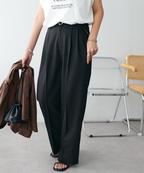 DISCOAT（ディスコート）の「【ユニセックス】タックワイドスラックス（スラックス・レディース・ネイビー/グレー/ブラック・MEDIUM/LARGE）」の5枚目の写真