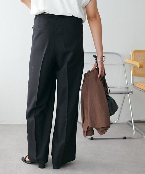 DISCOAT（ディスコート）の「【ユニセックス】タックワイドスラックス（スラックス・レディース・ネイビー/グレー/ブラック・MEDIUM/LARGE）」の7枚目の写真