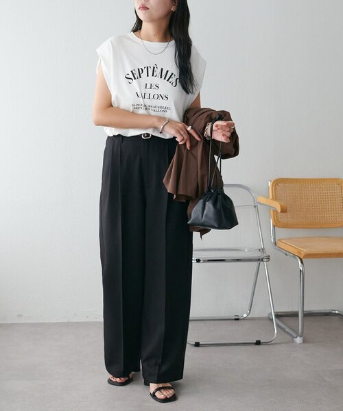 DISCOAT（ディスコート）の「【ユニセックス】タックワイドスラックス（スラックス・レディース・ネイビー/グレー/ブラック・MEDIUM/LARGE）」の8枚目の写真