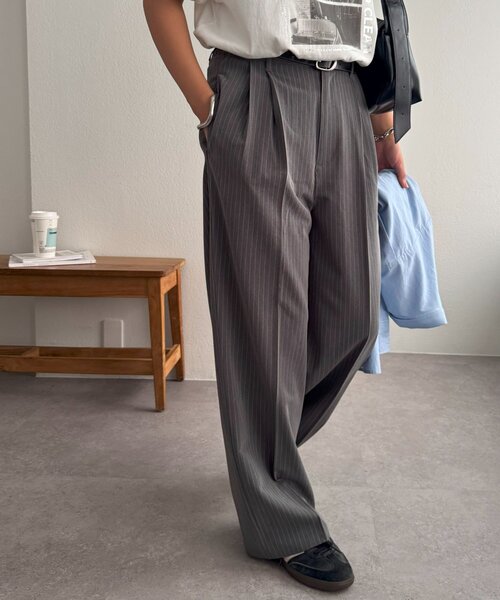 DISCOAT（ディスコート）の「【ユニセックス】タックワイドスラックス（スラックス・レディース・ネイビー/グレー/ブラック・MEDIUM/LARGE）」の19枚目の写真