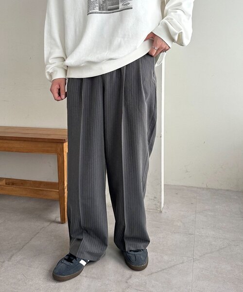 ユニセックス】タックワイドスラックス（スラックス）｜DISCOAT
