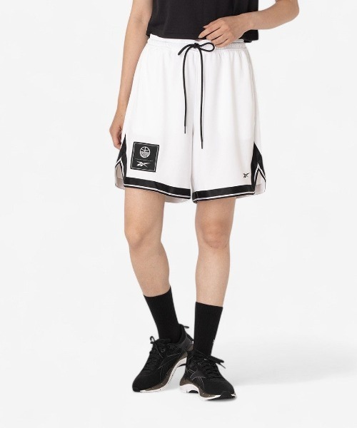 Reebok（リーボック）の「バスケットボール ショーツ / HOOPER BB SHORT（その他パンツ・レディース・ブラック/ホワイト・MEDIUM/X-SMALL/SMALL）」の2枚目の写真